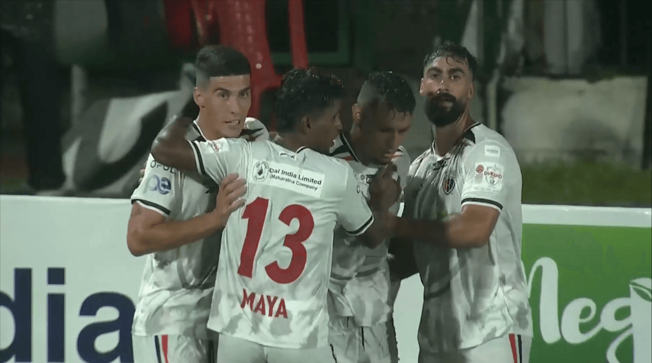 ⚽🔥 Alaaeddine Ajaraie hat-trick! NorthEast United FC 5-2, Semi Final bound