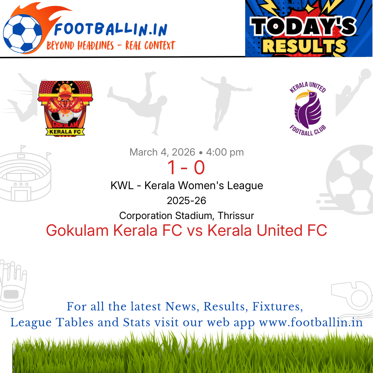 ⚔️ Gokulam Kerala FC outlasted Kerala United FC 1-0 | Results, Fixtures ...