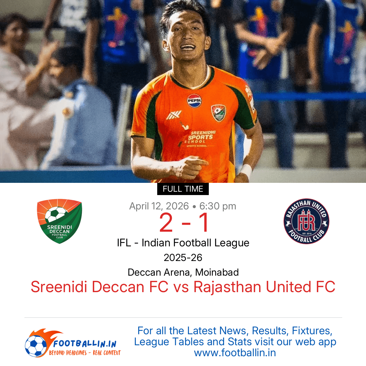 😤 Sreenidi Deccan FC grinded out 2-1 win vs Rajasthan United FC ...